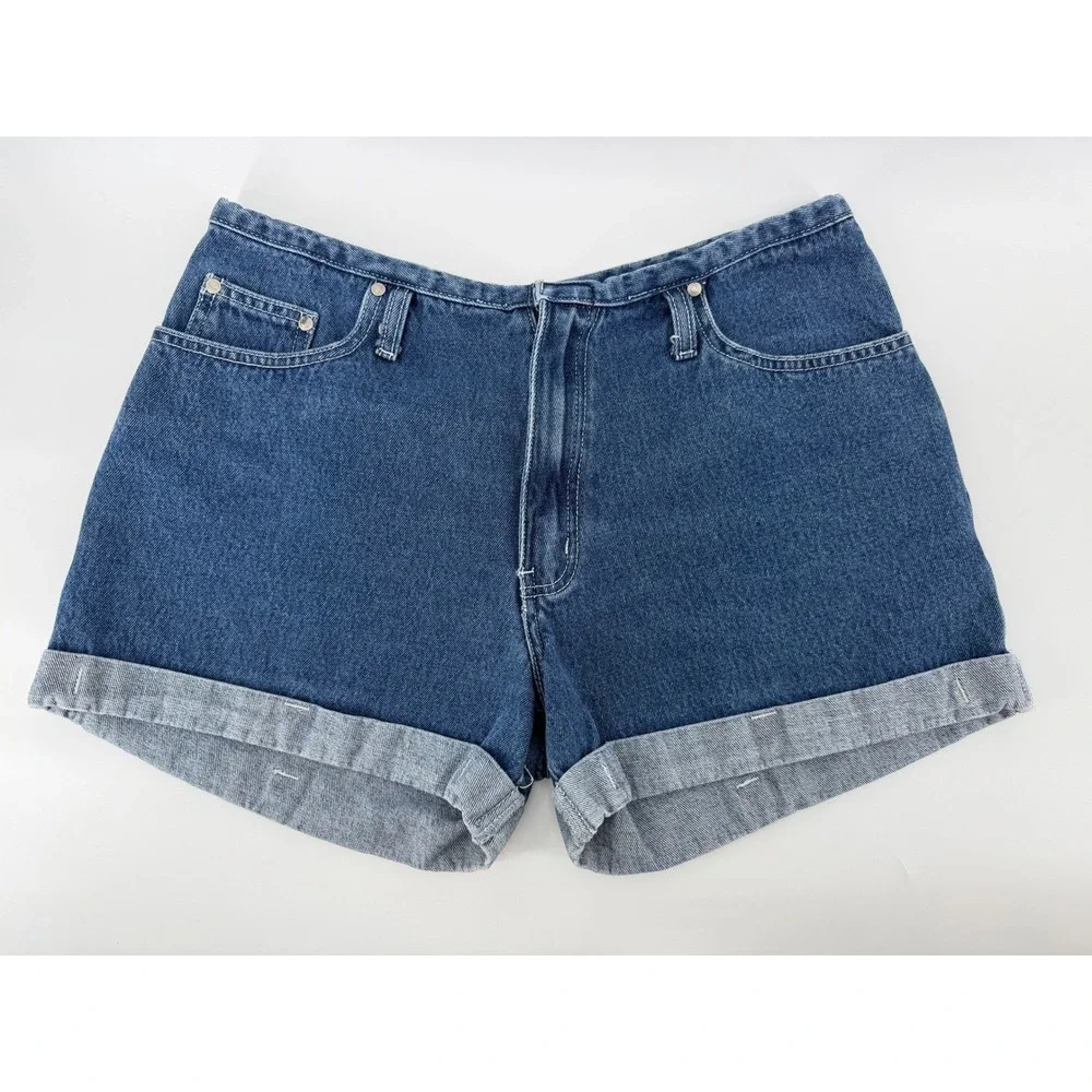 Nick & Sarah‎ Vintage High Waisted Denim Shorts Cuffed Medium Wash Size 11/12